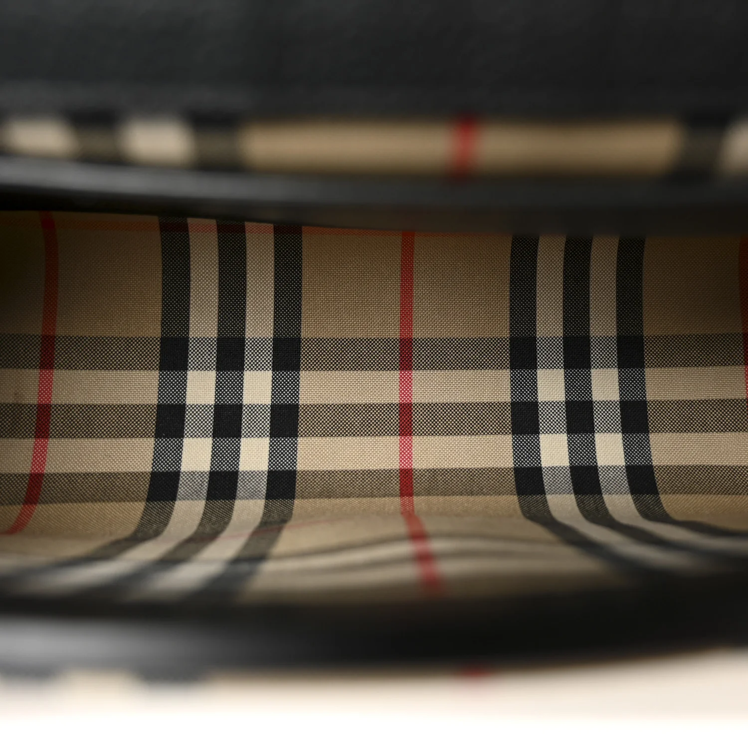Coated Canvas Calfskin Vintage Check Medium Note Crossbody Bag Black