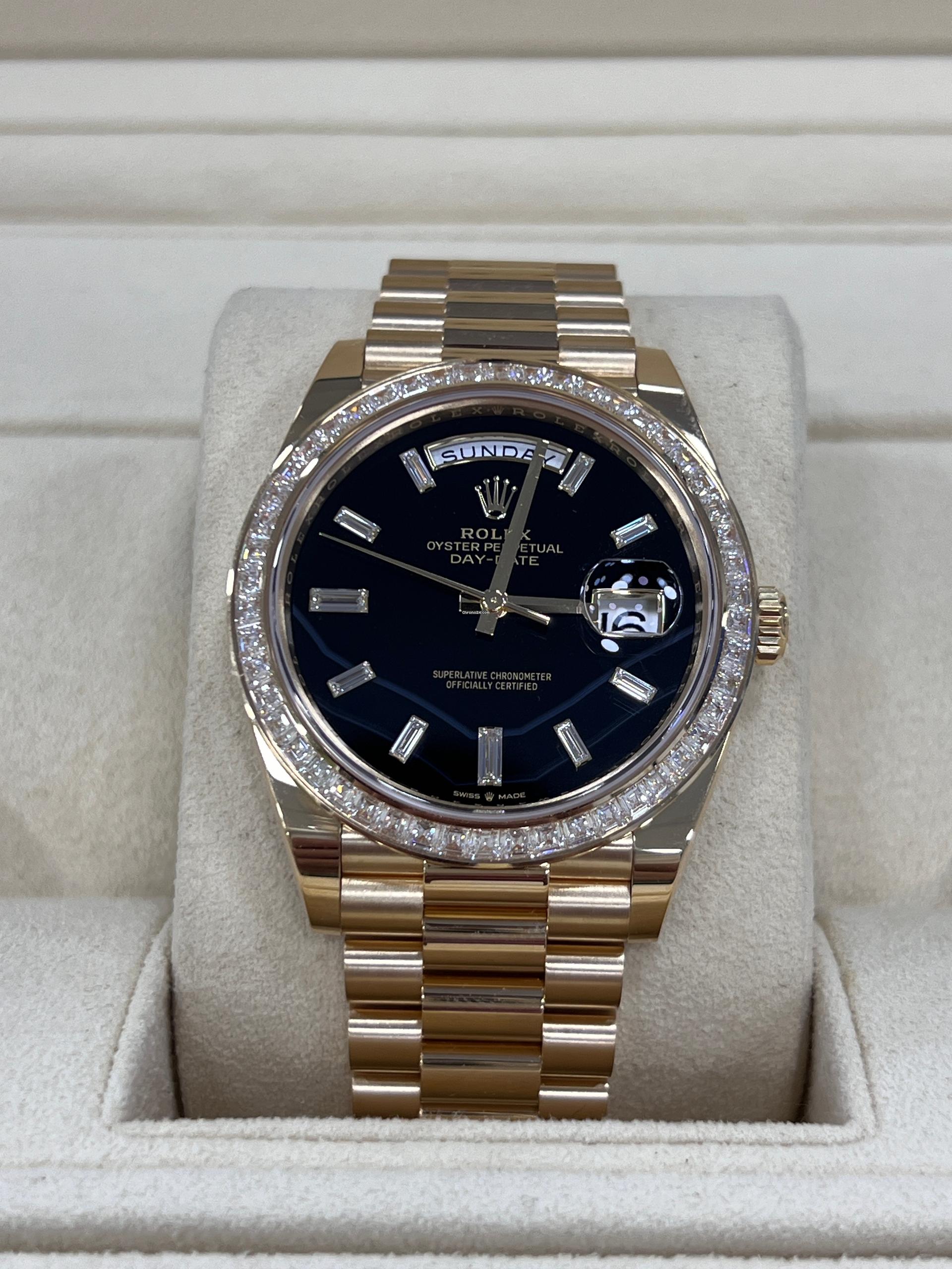【Super Clone】RLX Day-Date 40mm 228398TBR-0038 Onyx Dial President Watch