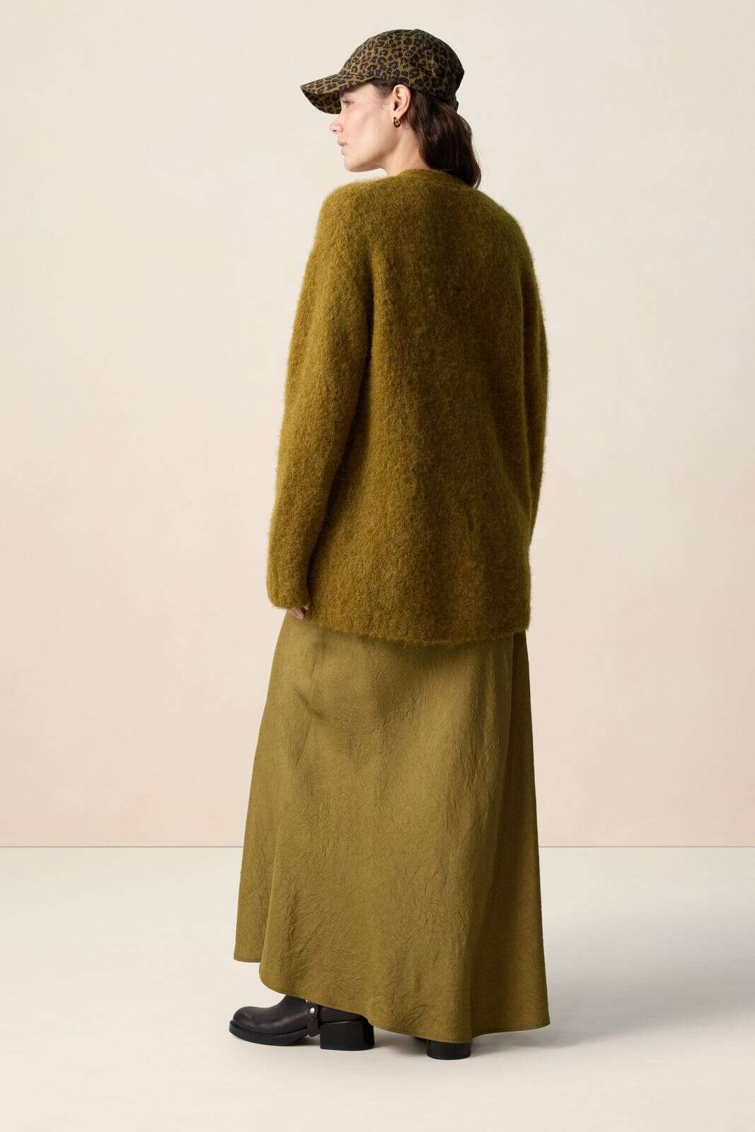 Donkergroene maxi rok