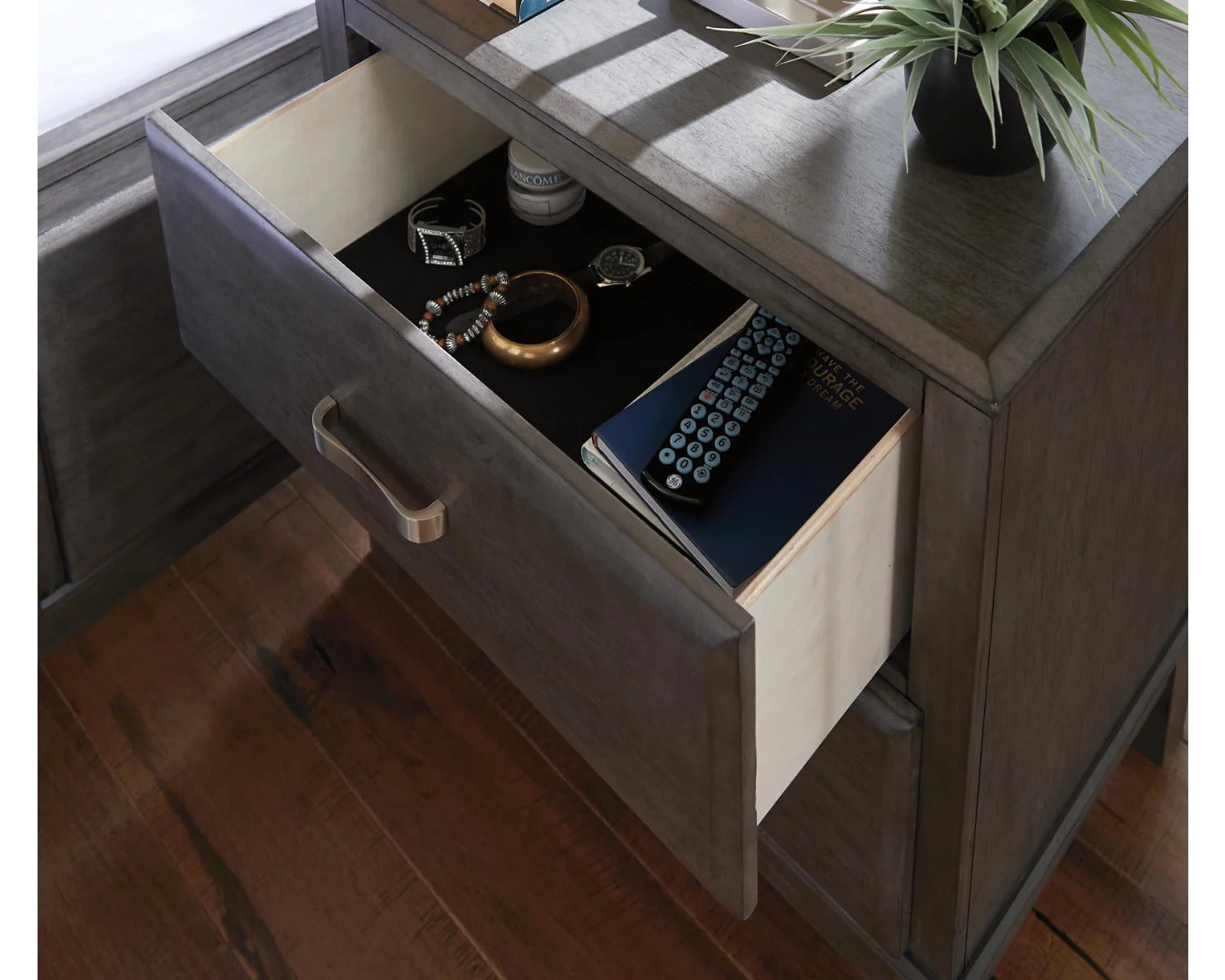 Signature Design by Contemporary Caitbrook Nightstand Gray Image 3