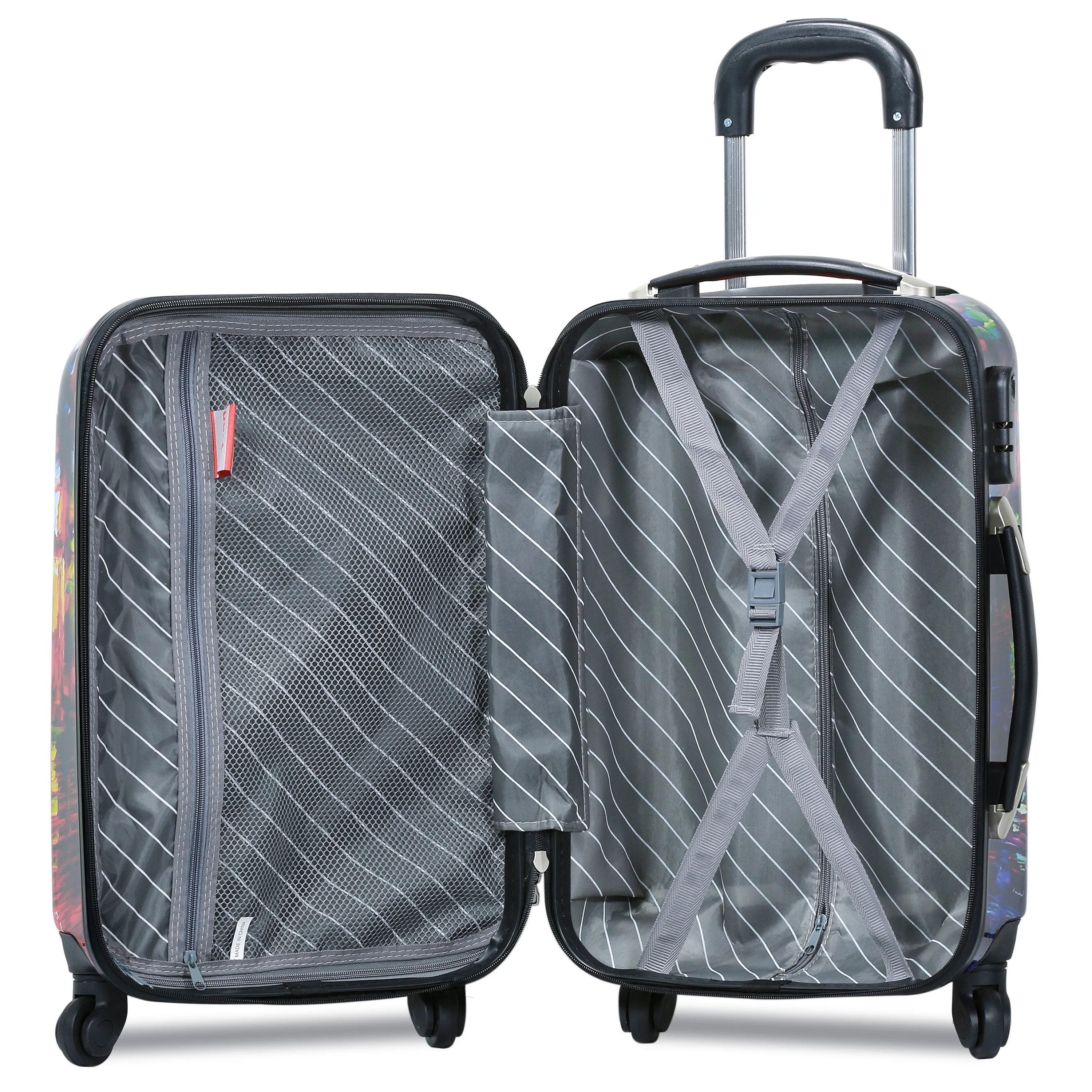 Dejuno Parisian Nights Hardside 3 - PC Spinner Luggage Set