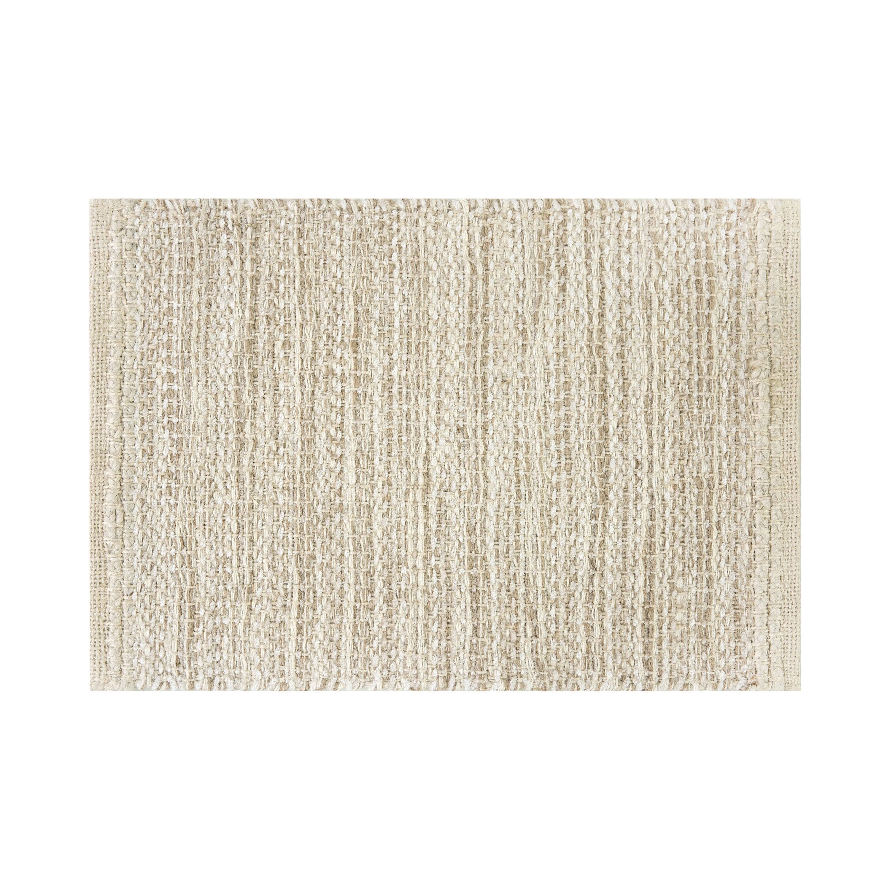 Better Homes & Gardens Woven Jute and Chenille - Ivory/ Natural - Table Placemat - 14 inchx19 inch, Size: 14 inch x 19 inch