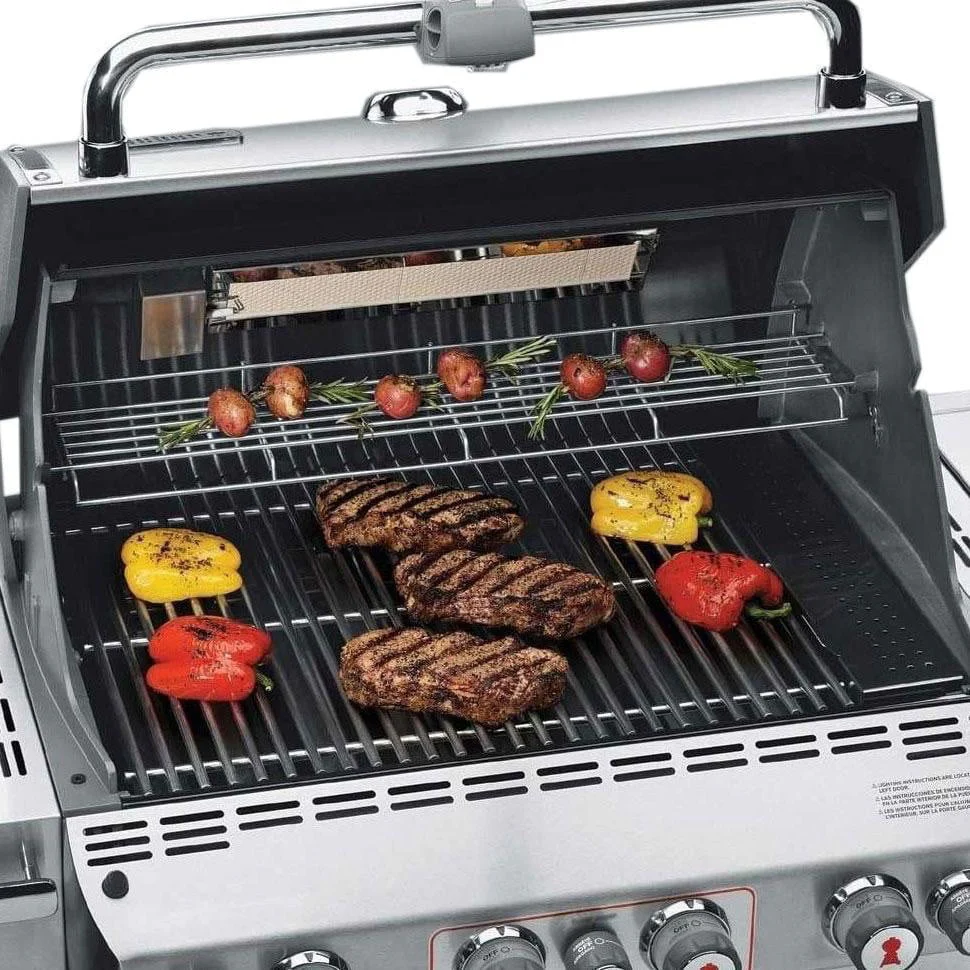 Weber Summit E 470 Propane Gas Grill With Rotisserie, Sear Burner Side Burner Black 7171001 Image 2