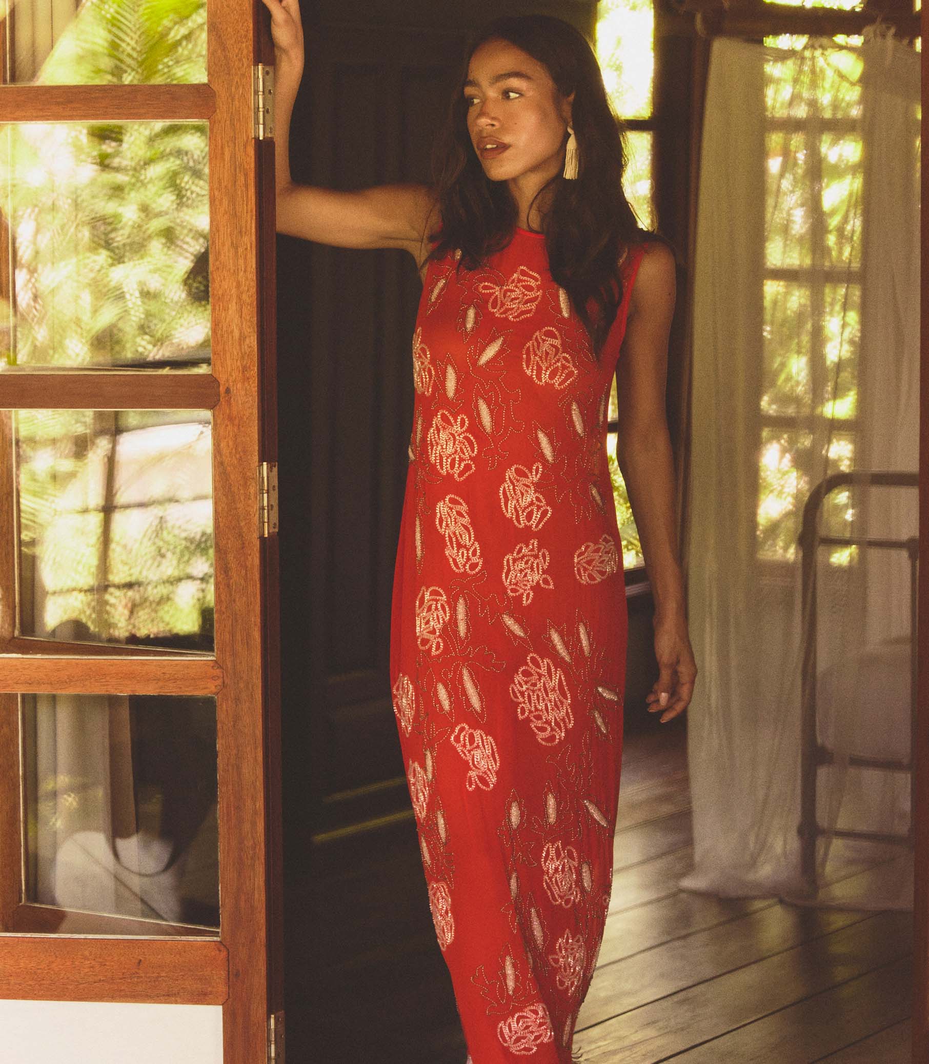 CHANDRA DRESS -- ORANGE CITRINE