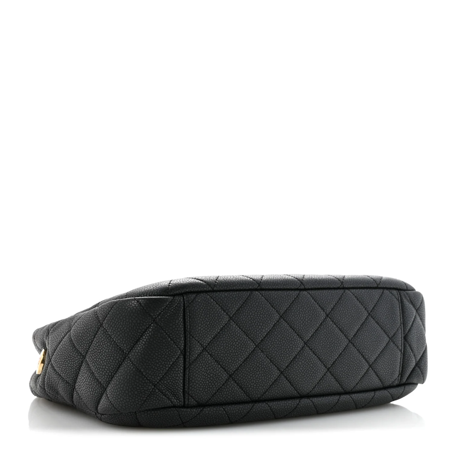 Caviar Quilted Large Coco Tassel Camera Case Black