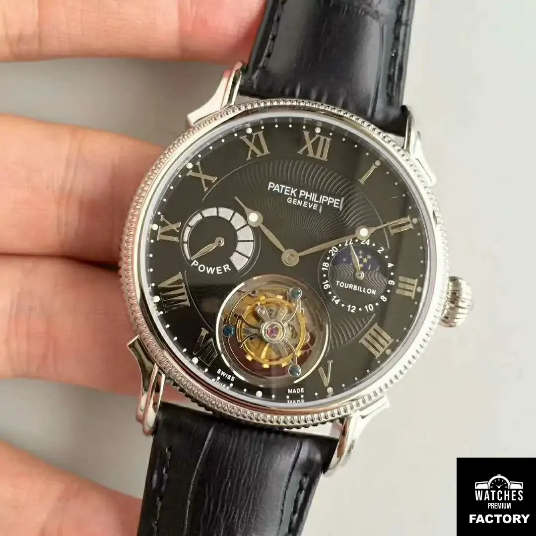 Patek Philippe Tourbillon Moonphase Black Dial