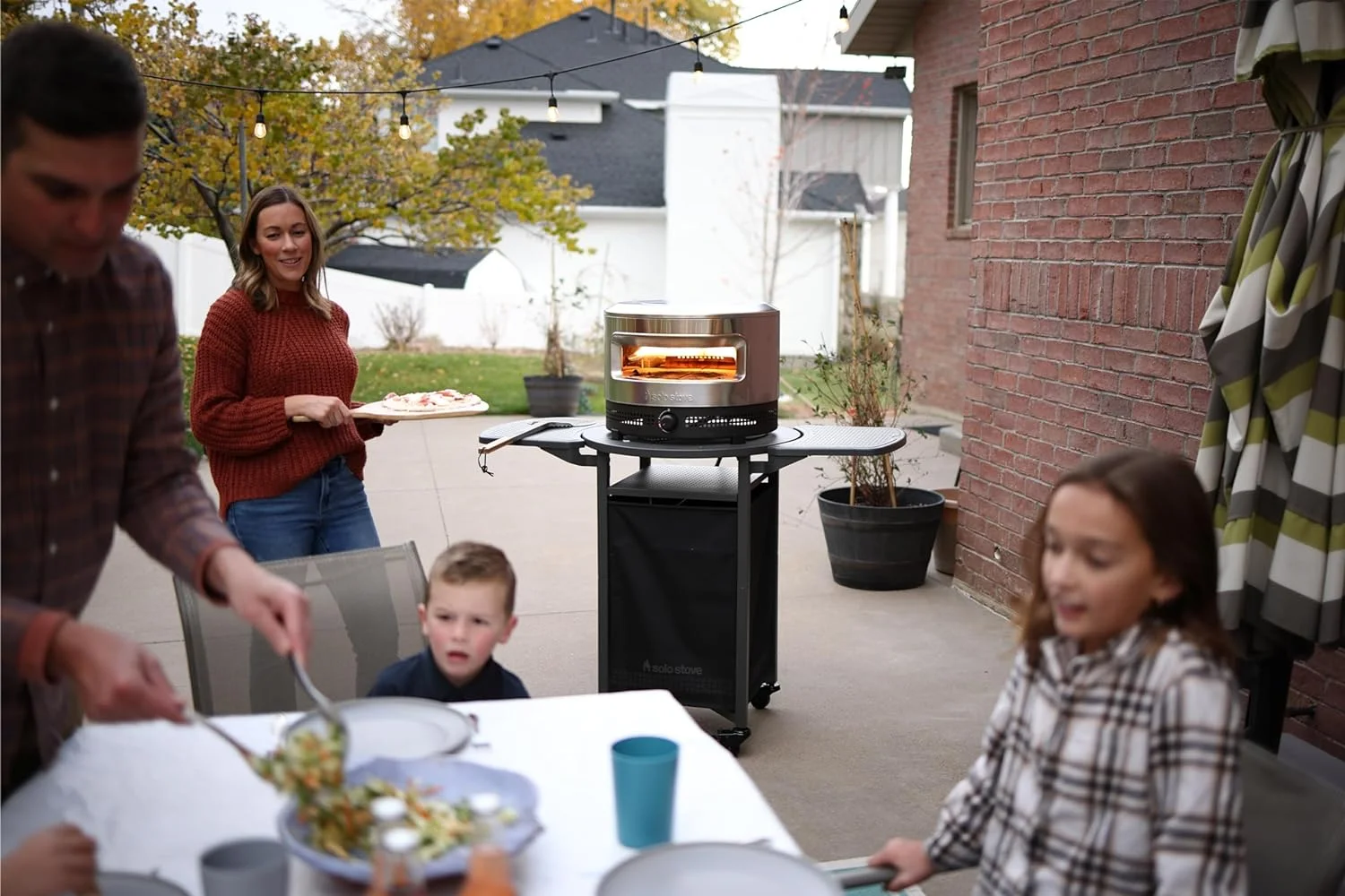 Pizza Oven Cart for Outdoor Pi Pizza Ovens | Portable Pizza Oven Table, Compatible with the entire Pi family, Locking Wheels, Foldable Shelves, Steel, Height: 35.75 in, Weight: 43 lbs - Image 6