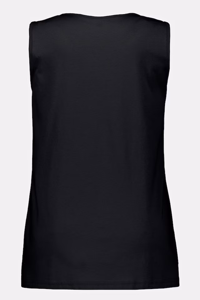 2 Pack of V-Neck Cotton Knit Tanks - Stripe, Solid