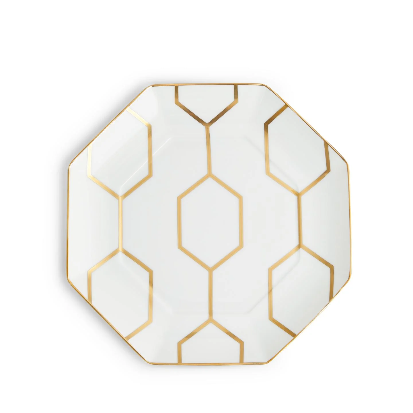 Gio Gold White Octagonal Side Plate