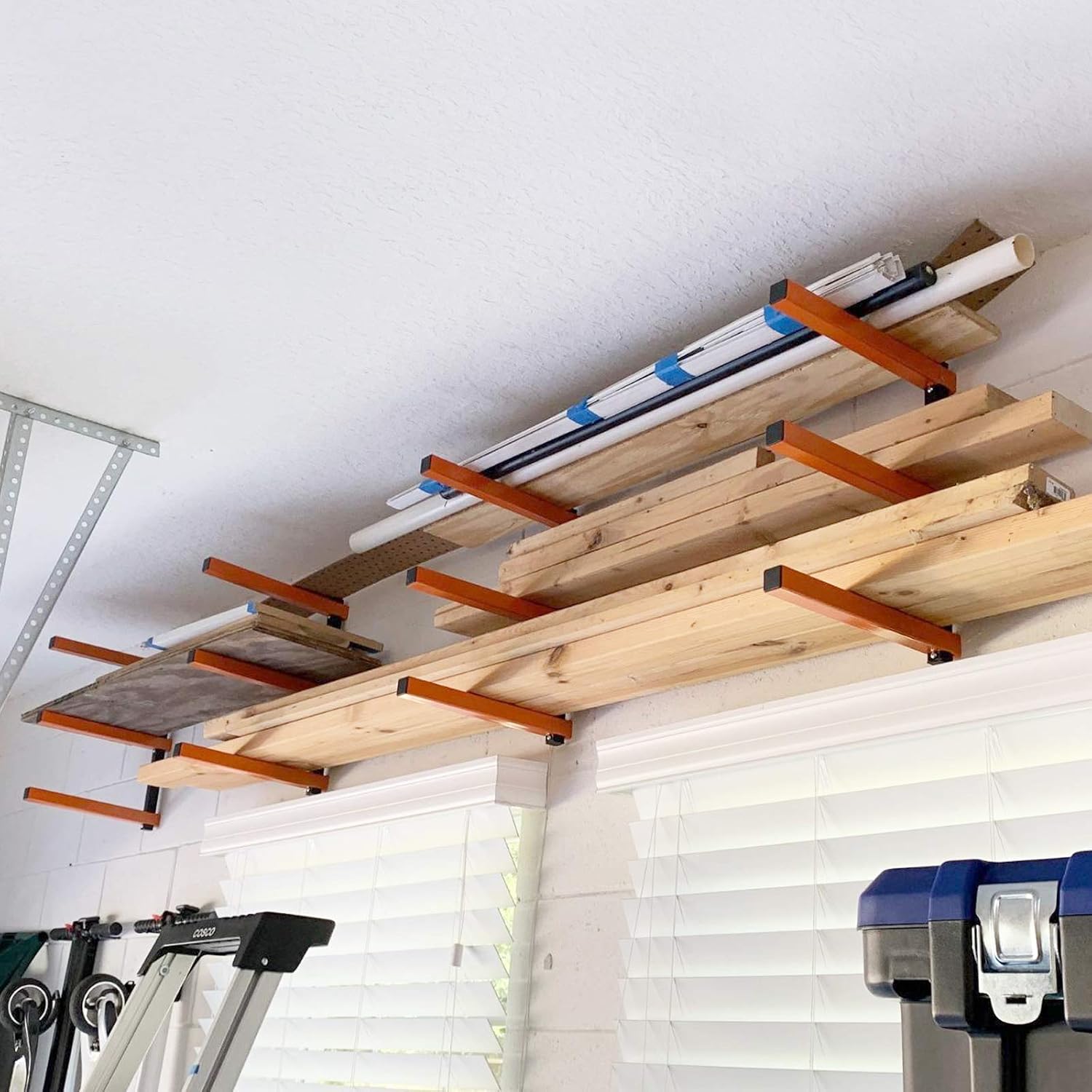 Ultrawall Wall Mount Wood Organizer and Lumber Storage Rack with 3-Tier