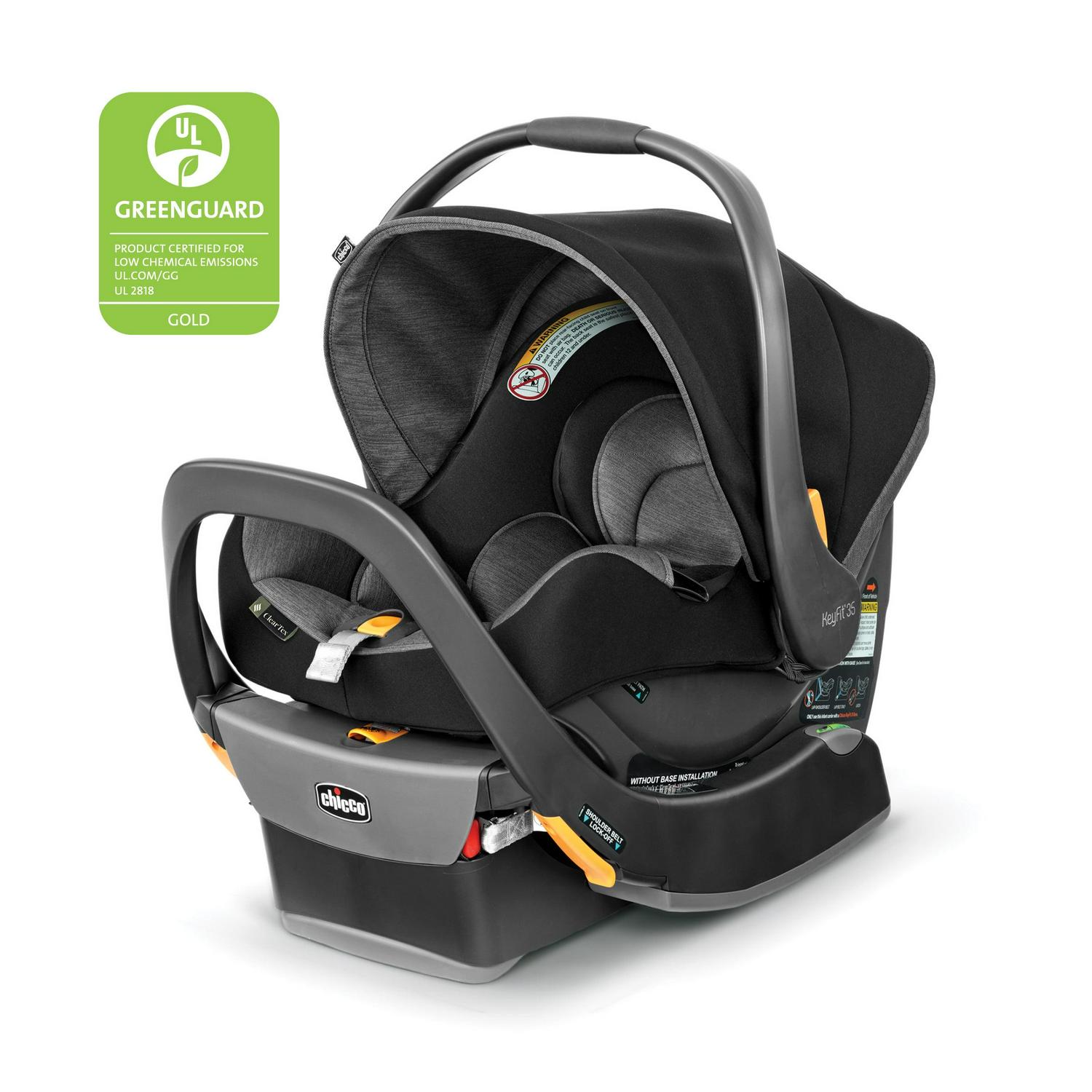KeyFit 35 ClearTex 35 lbs Extended Use Infant Car Seat Shadow (Black). New