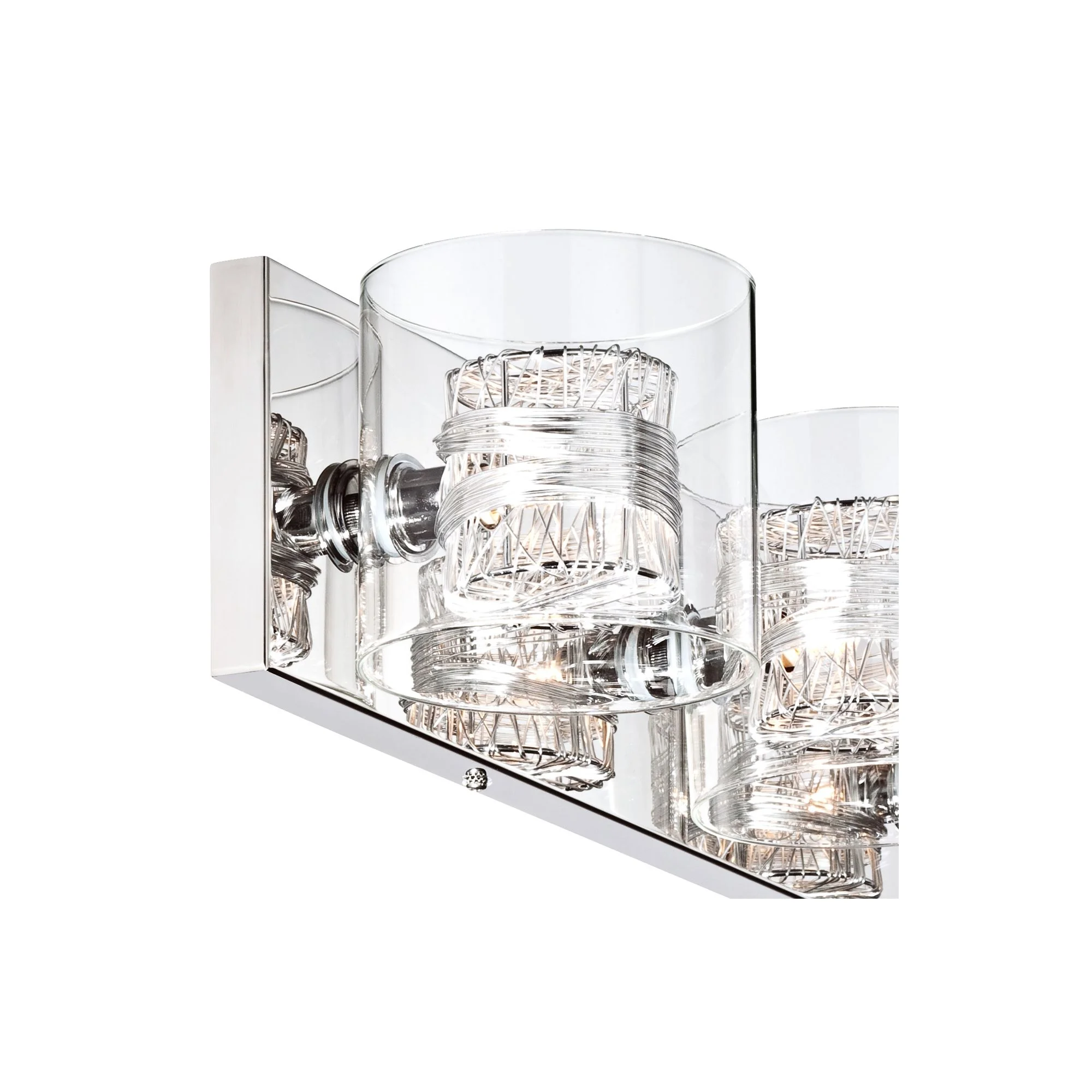 Possini Euro Design 3-Light Chrome Dimmable Vanity Light with Clear Glass Shades(3-light)