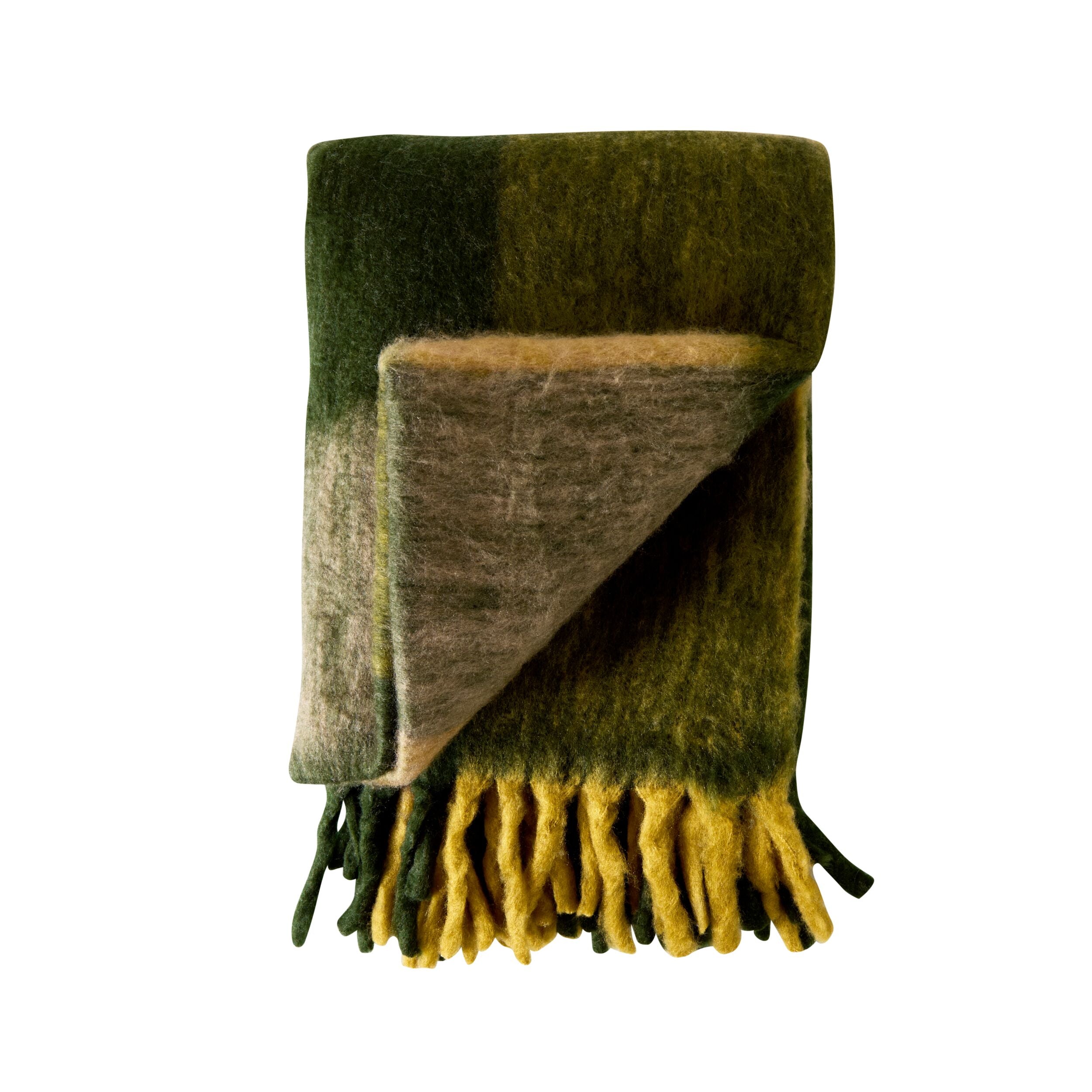 Hunter Wool Blend Throw Green Check 130x170cm