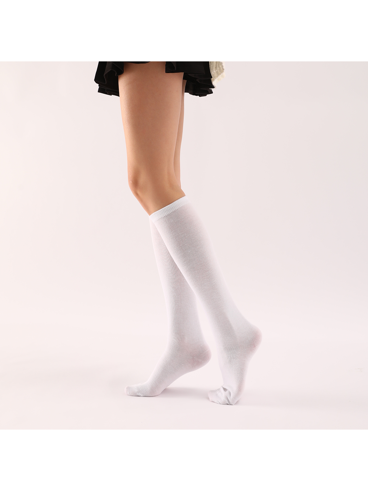 Chaussettes montantes unies