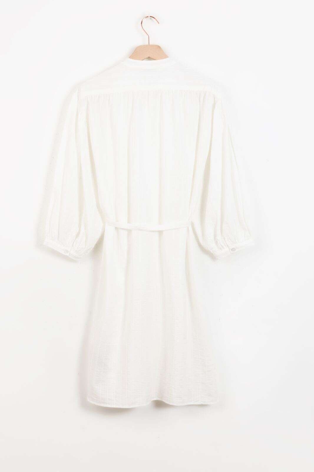 Witte oversized shirt dress