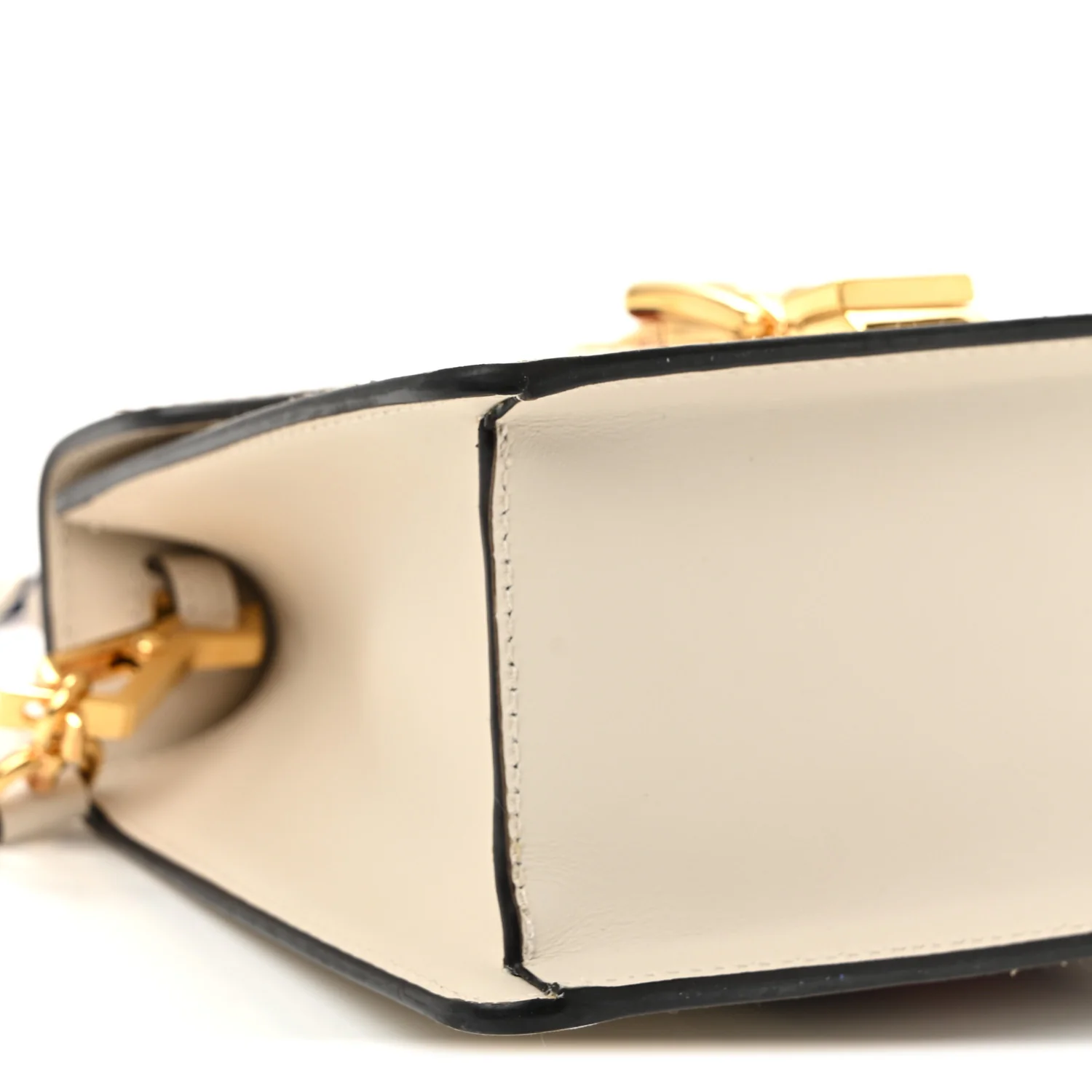 Calfskin Mini Sylvie Top Handle Bag White