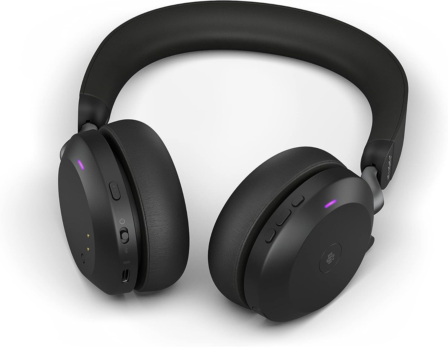 Jabra Evolve2 75 PC Wireless Headset with 8-Microphone Technology - Dual Foam Stereo Headphones with Advanced Active Noise Cancelling  USB-A Bluetooth Adapter and MS Teams-Compatibility - Black