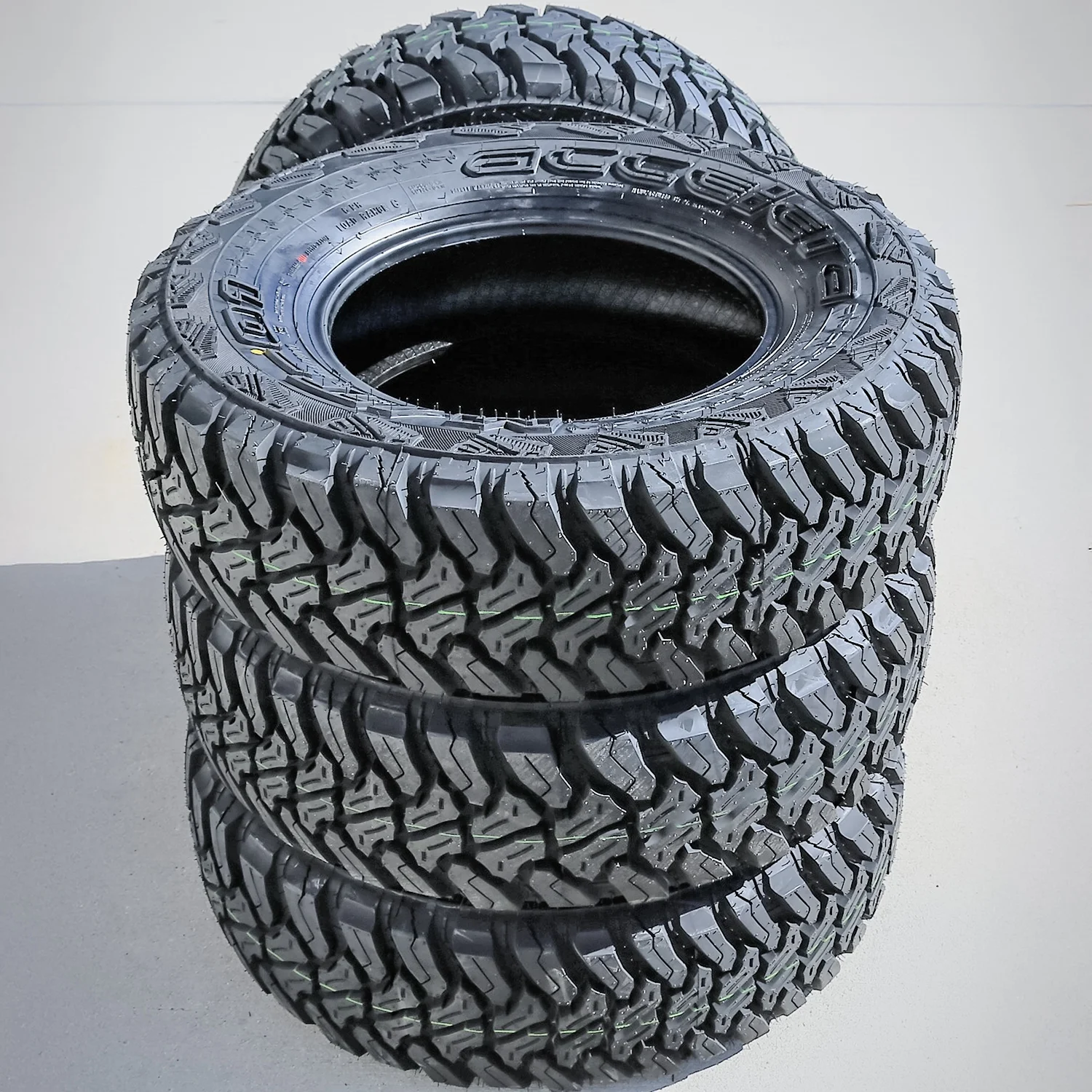 Set of 4 Accelera M/T - 01 235/75R15 104/101Q C 6 Ply Mud Light Truck Tires