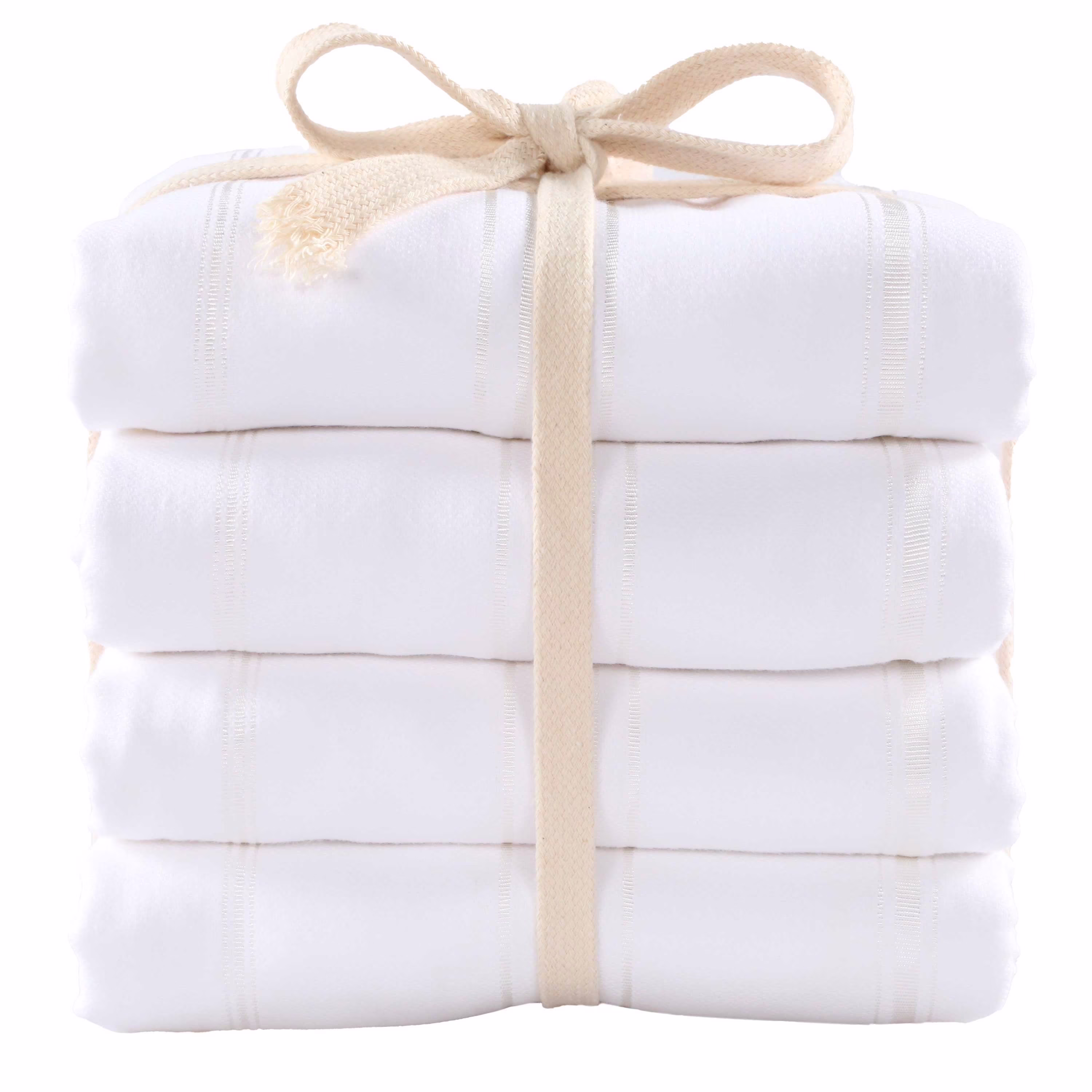Cacala Turkish Beach Towel 100% Cotton, Set of 4, Sand-Free and Quick-Drying Perfect as an Extra Large Travel Towel, Beach Accessory, or Gift for Beach Lovers, 39�� x 70��