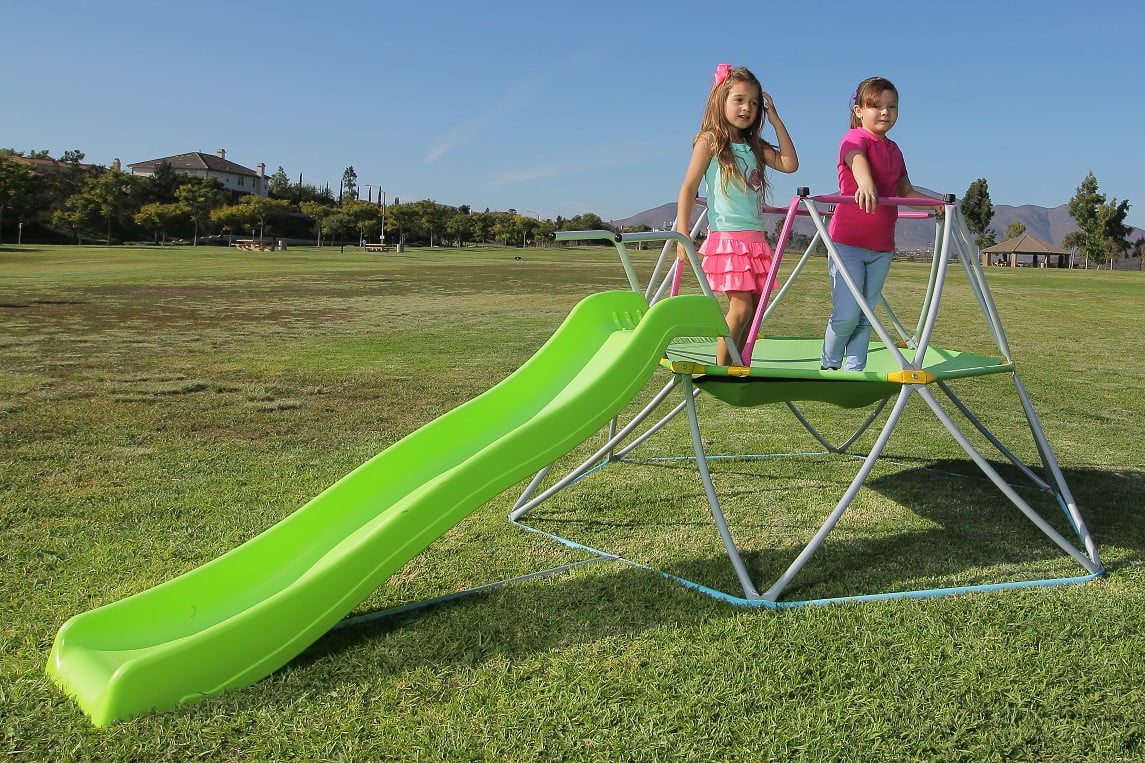Platports Kids Dome Climber with Slide Set Indoor Outdoor Playground Age 3 10 55 inches mat Image 3
