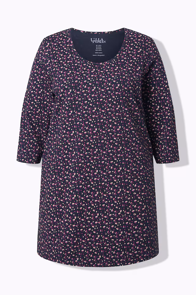 Calico Floral Print Knit Tunic