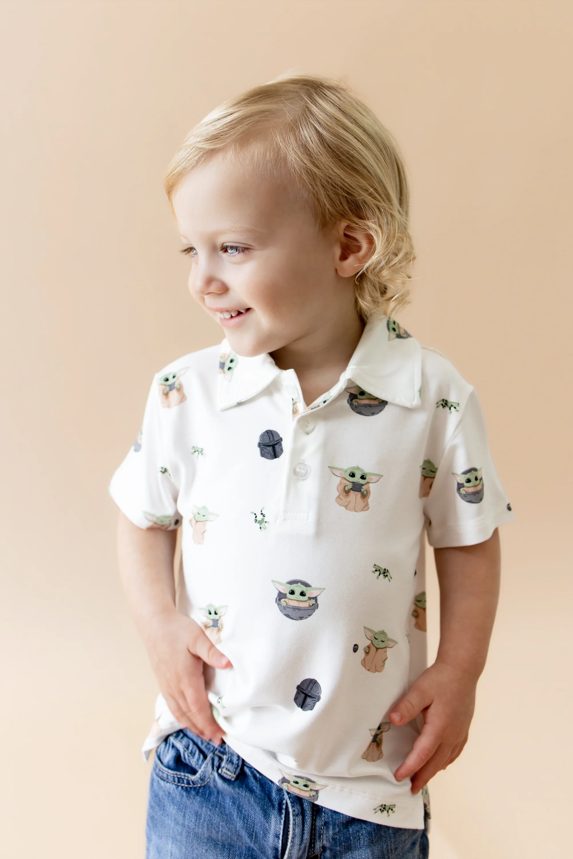Toddler Short Sleeve Polo in Grogu™
