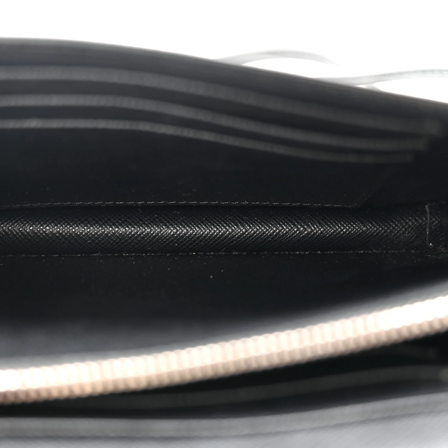 Saffiano Metal Flap Wallet With Strap Black