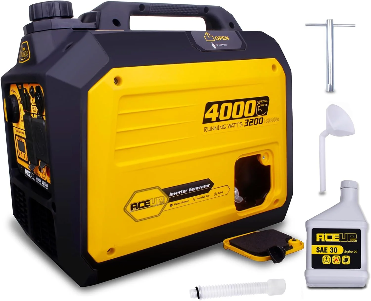 4000 Watt Portable Inverter Generator, Gas Powered Generator Quiet for Home, 3500W RV-Ready, EPA Compliant - Image 3