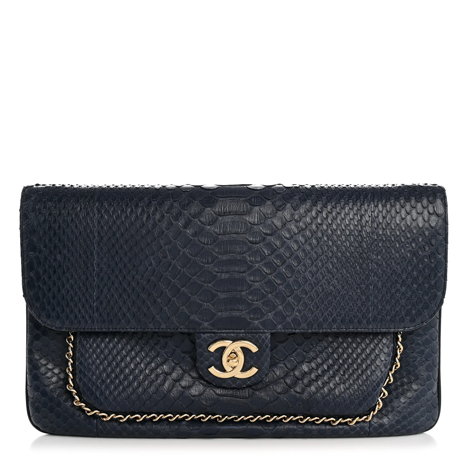 Snakeskin CC Unchained Clutch Navy