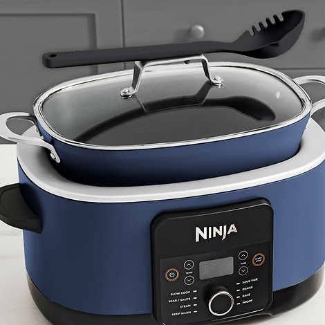 Ninja Foodi PossibleCooker Pro 8.5-Quart Multi-Cooker Blue, Size: Dimensions - Height 12.7 Dimensions - Length 18 Dimensions - Width 12.74