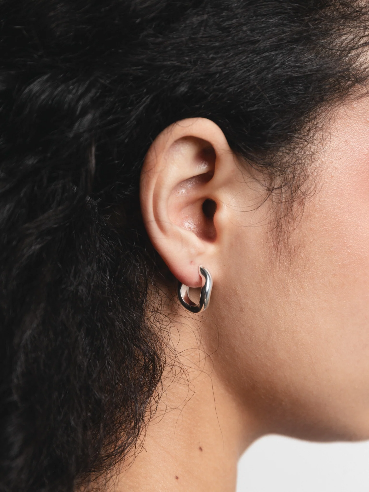 Rowan Hoops in Sterling Silver