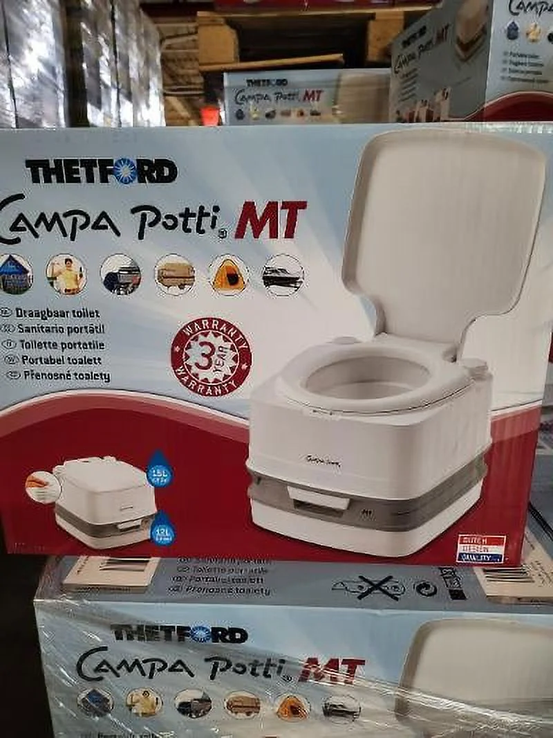 Thetford Campa - Potti MT, 4 - Gal Portable Toilet, Length 16.8 x Width 15.1 in x Height 13 in