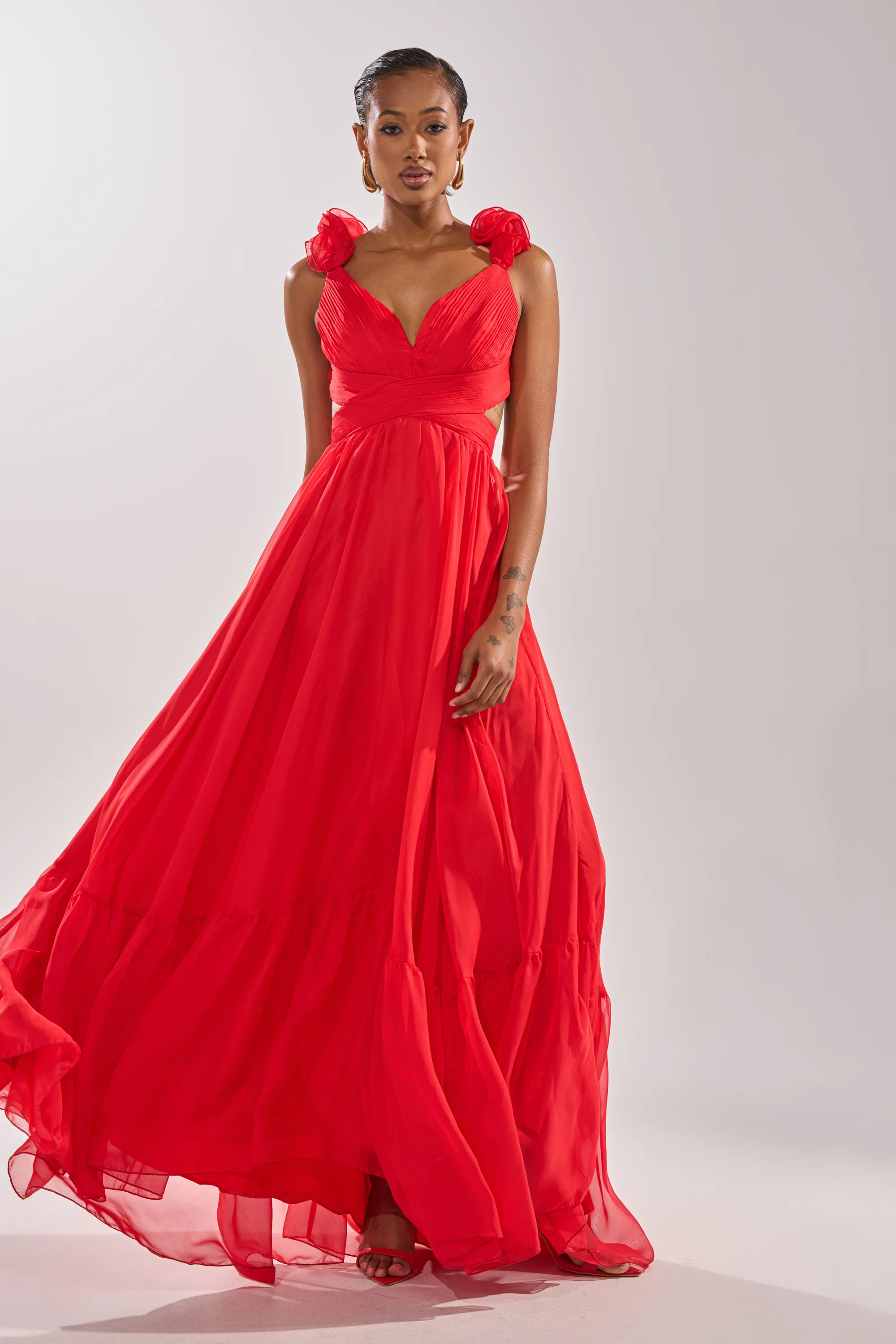 DREAM GIRL MAXI DRESS IN RED - Akira Store