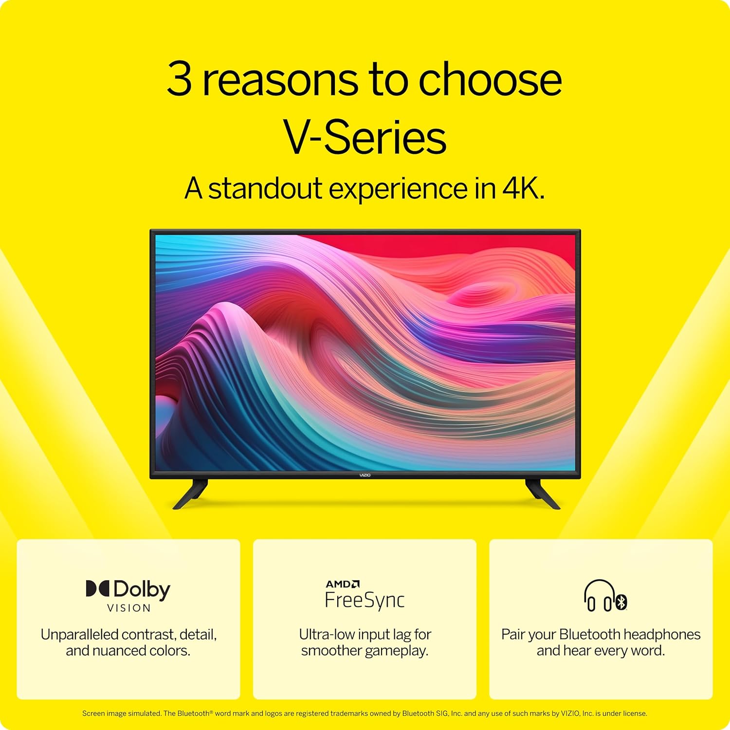 VIZIO 50-Inch V-Series 4K UHD LED Smart TV with Voice Remote  Dolby Vision  HDR10+  Alexa Compatibility  2022 Model