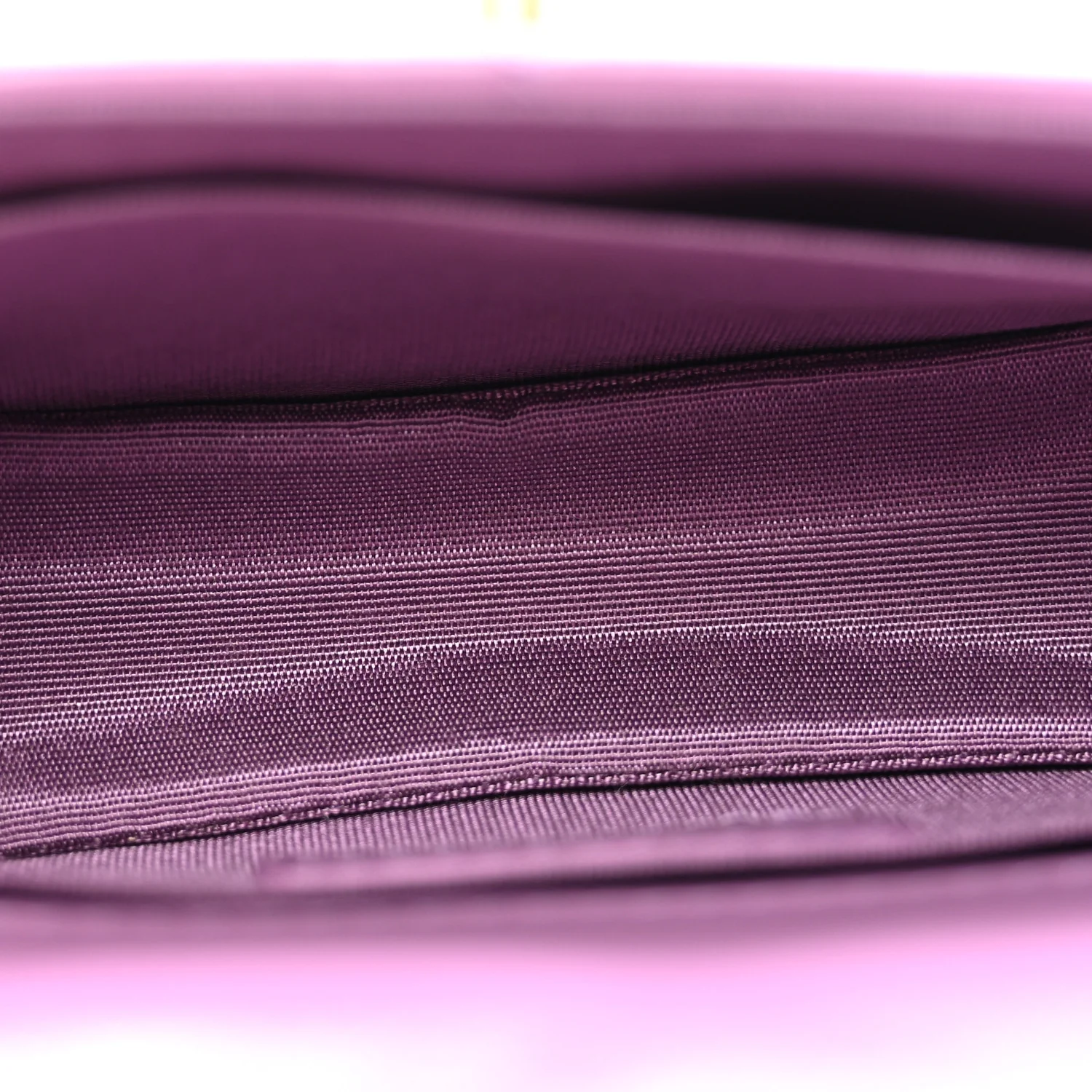 Shiny Lambskin Quilted Extra Mini Flap Purple