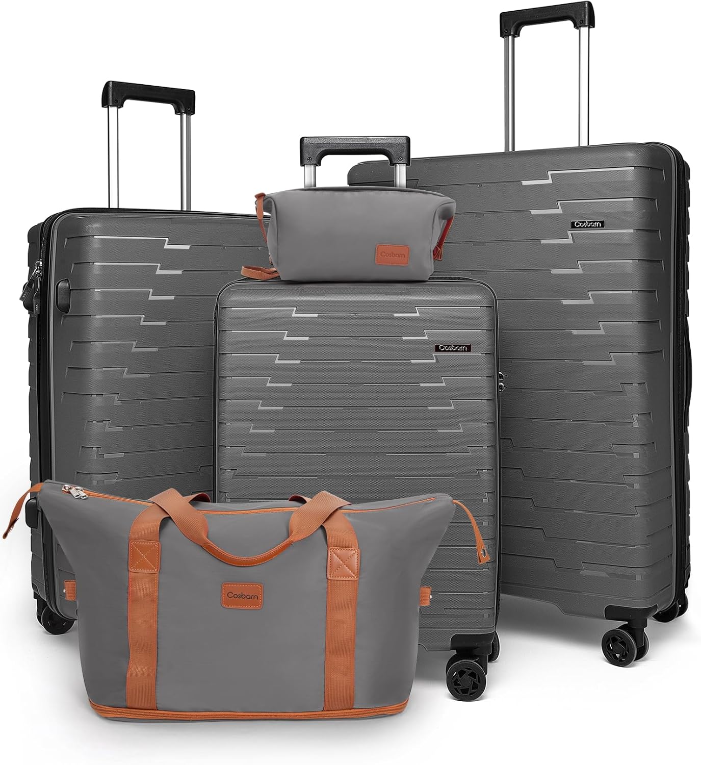 Ensemble de 5 valises à roulettes, valise rigide en ABS avec roulettes multidirectionnelles
