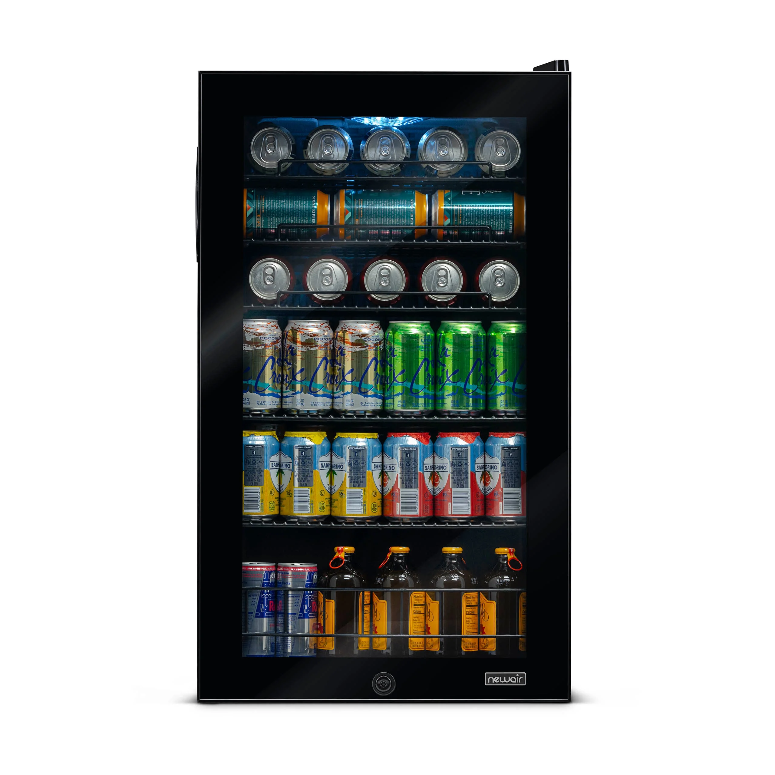 Newair 126-Can Freestanding Black Beverage Fridge - 18.8