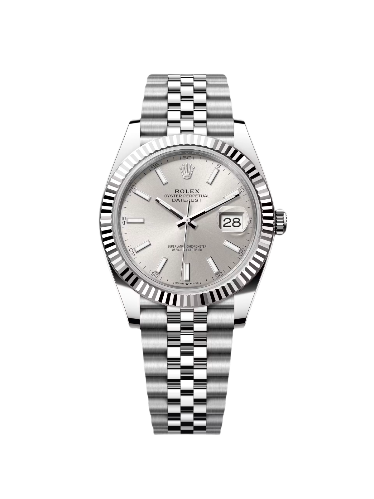 【Super Clone】RLX  Datejust 41mm 126334 Silver Index Jubilee Stainless Steel Mens Watch
