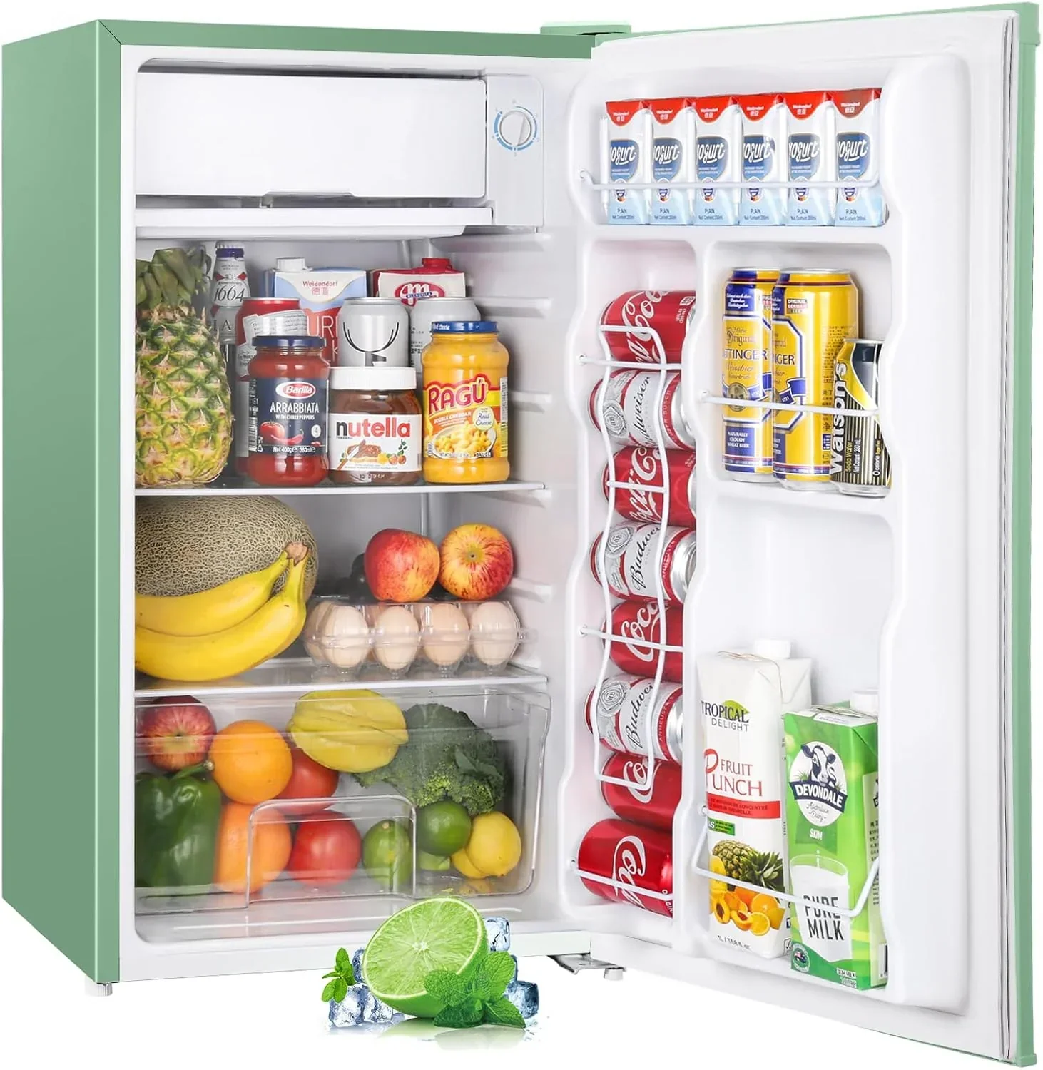 Mini-réfrigérateur-congélateur Upstreman 3,2 pi³ à une porte, réfrigérateur pour dortoir, thermostat réglable