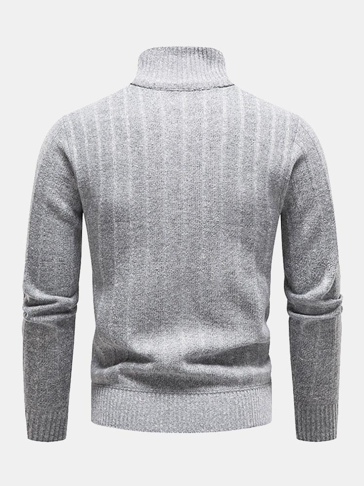 Pull texturé à col zippé