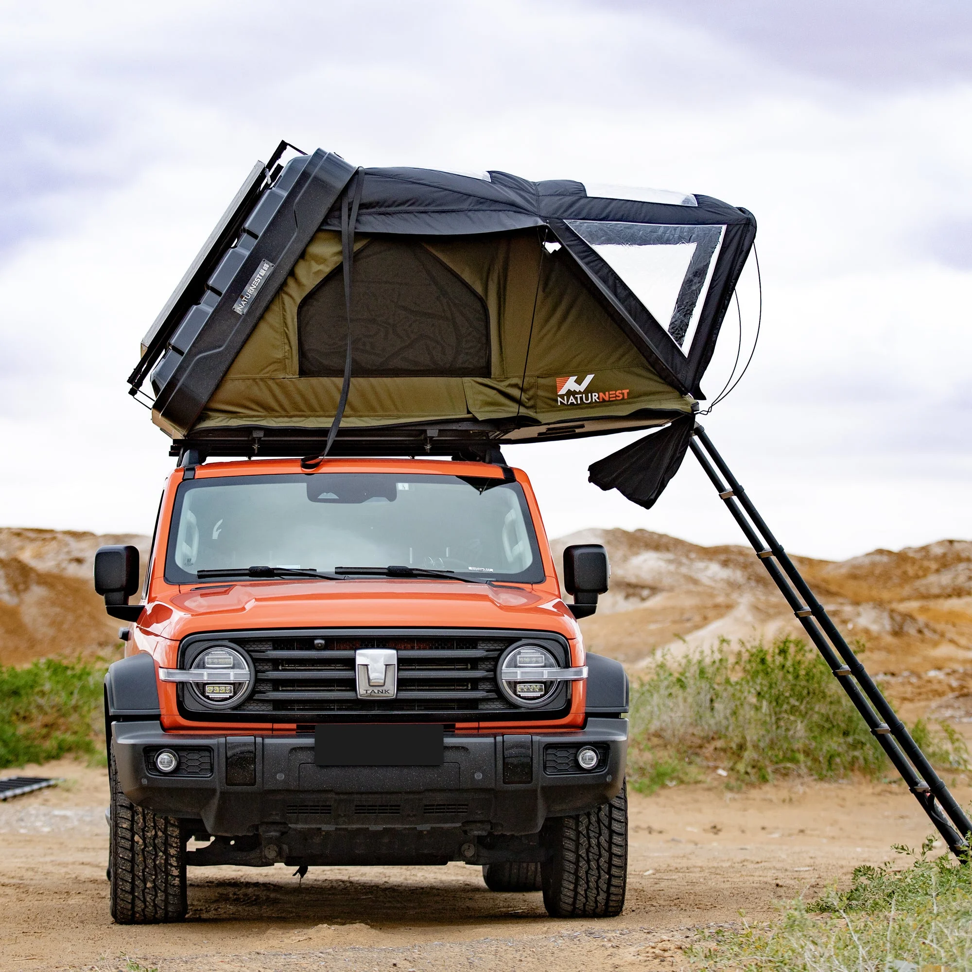 Rooftop Tent HardShell with Luggage Rack,Camping Tent for Van Suv Truck Car Vehicle Outdoor, 2-3 Person - Image 8