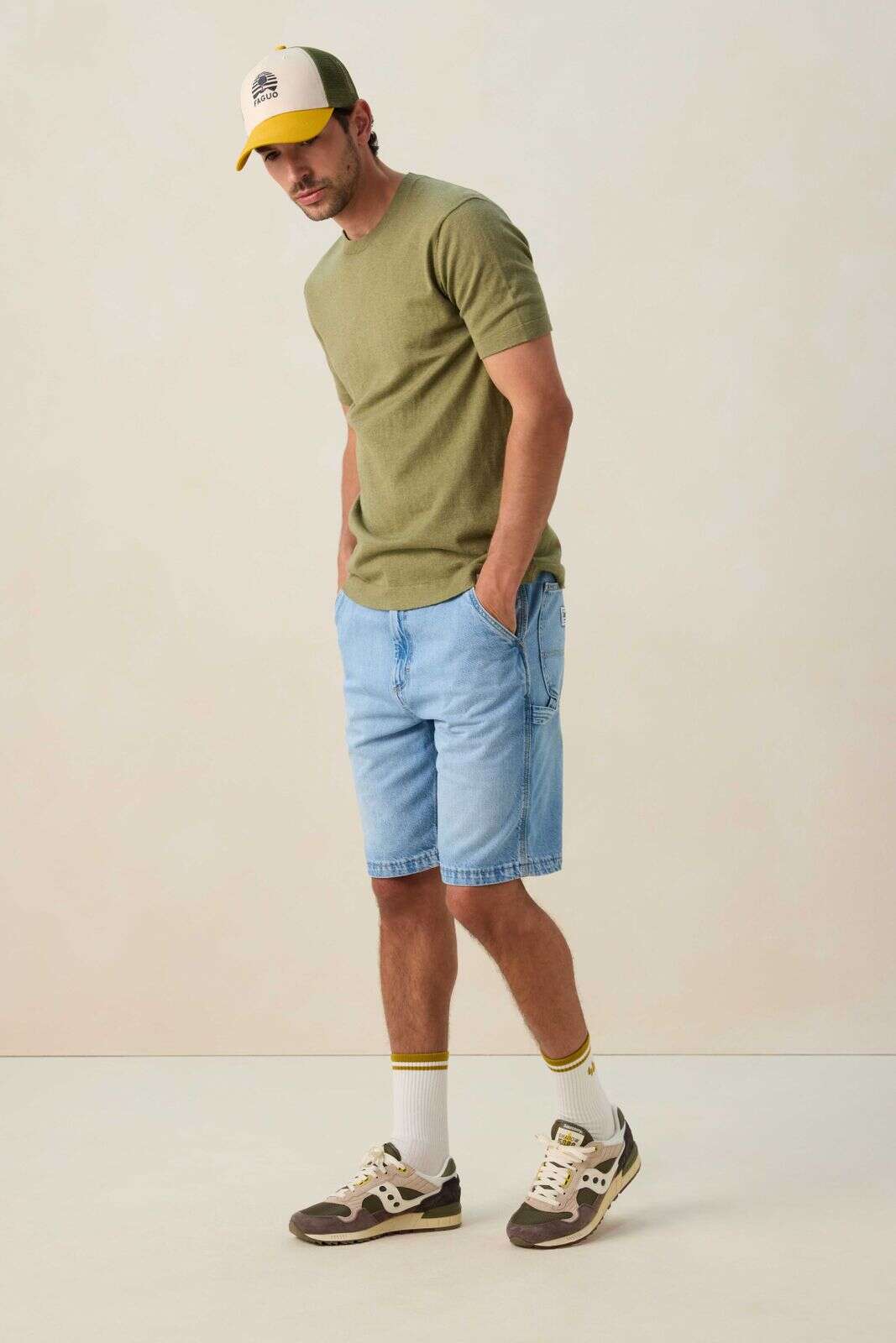 Groen gebreid T-shirt