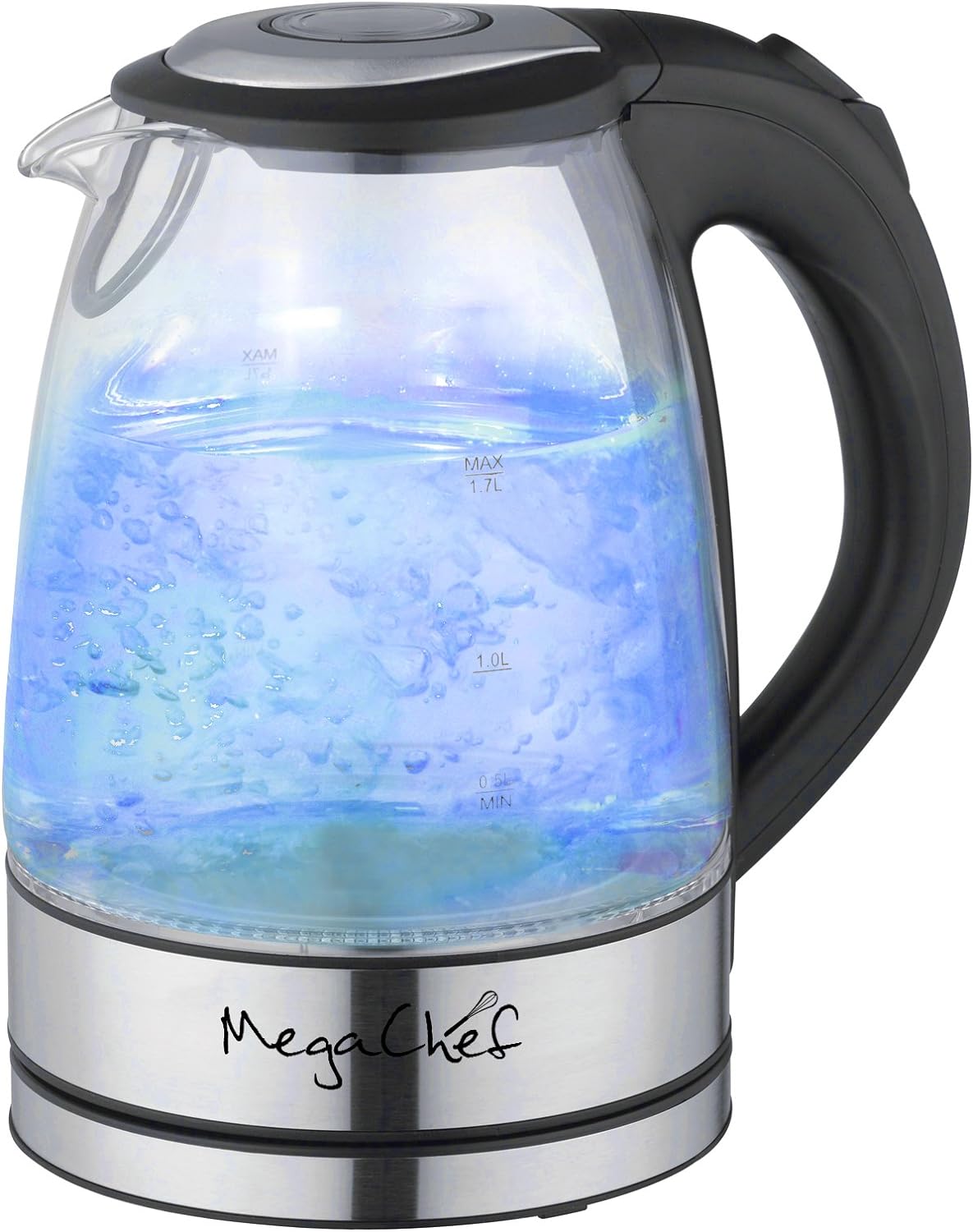 Mega Chef 1.7LGlass and Stainless Steel Electric Tea Kettle
