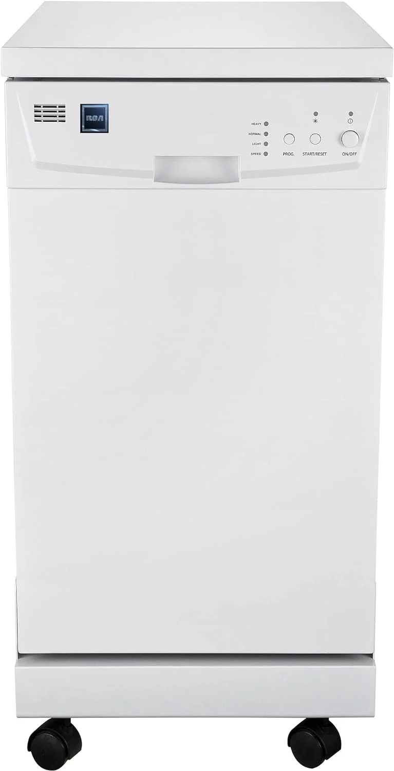 Portable Dishwasher. 18in Wide. 8 Place Settings Capacity. White