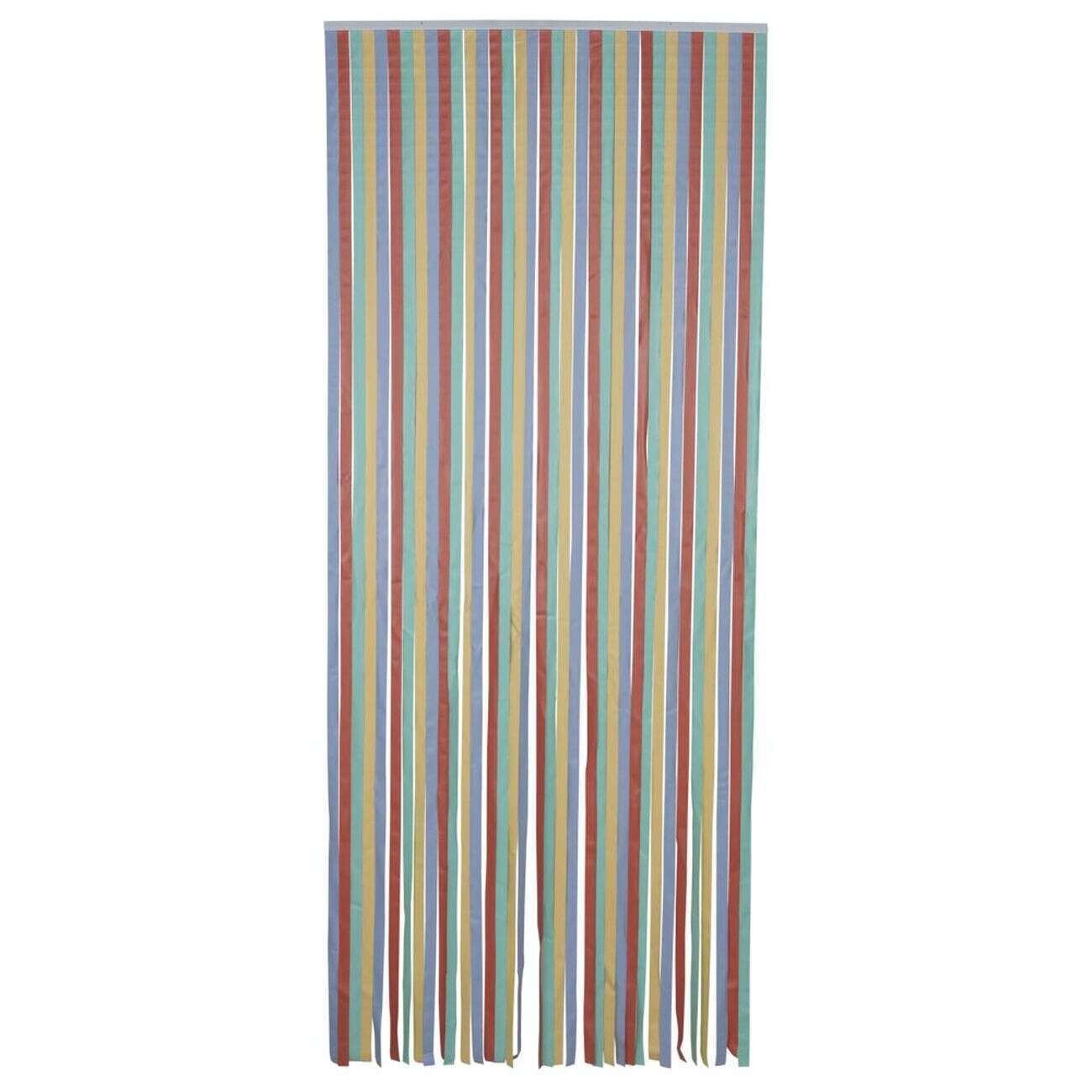 Rideau de porte anti insectes intérieur extérieur PVC multicolore L90xH220cm