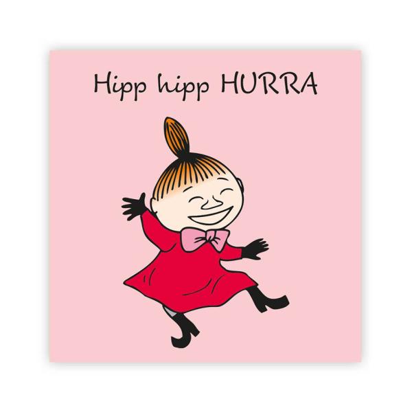 Mummi kort dobbelt Hipp hipp Hurra rosa