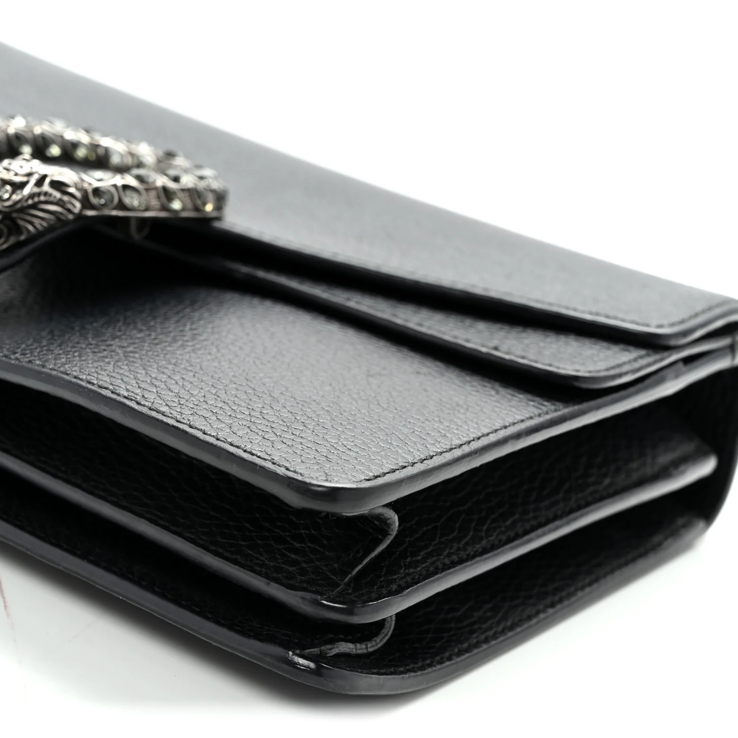 Pebbled Calfskin Small Dionysus Shoulder Bag Black