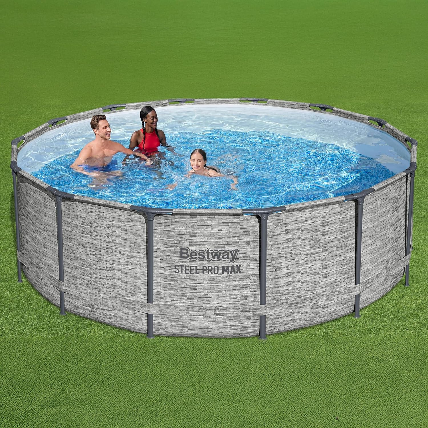 Above Ground Swimming Pool w/ Pump, Cover, & Ladder, 14' x 48