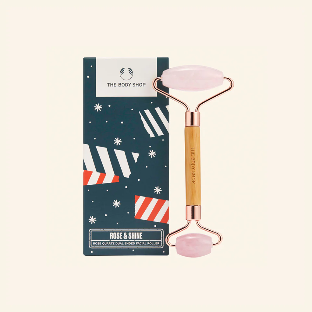 Rose and Shine Rose Quartz Dual Ended Facial Roller