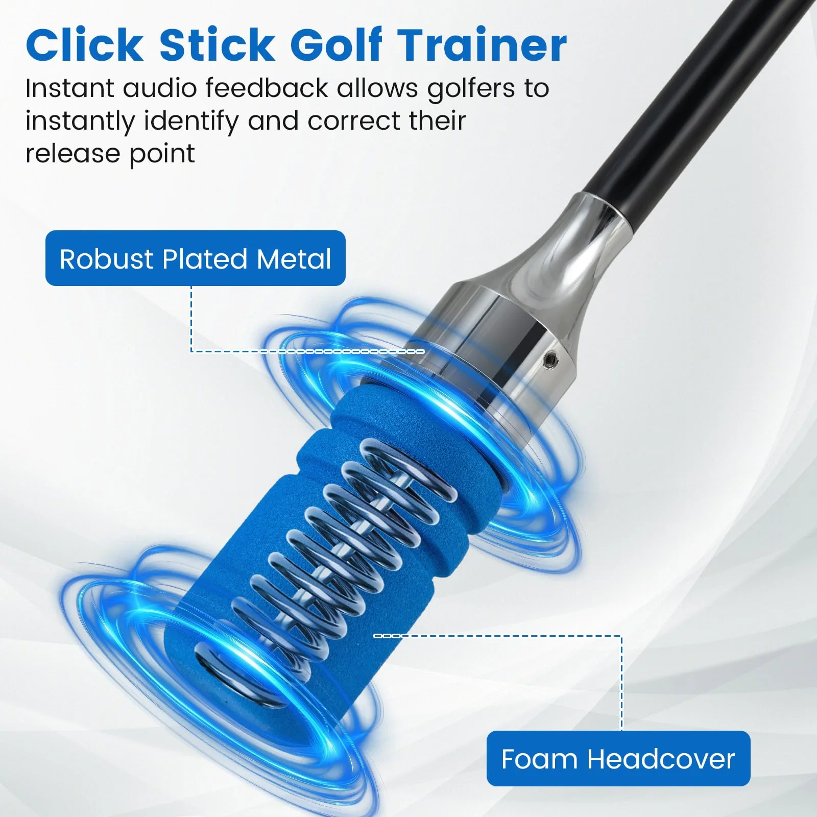 Tangkula Golf Swing Trainer | Click Stick Swing Training Aid for Speed Flexibility Balance Tempo & Strength